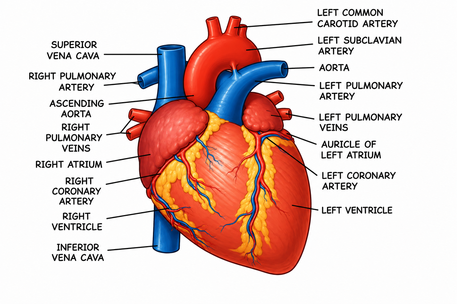 Fig 7.8: Internal Structure of the Human Heart